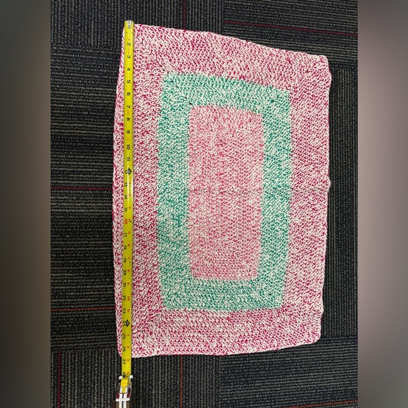 Handmade Knit Crochet Rug - Picture 2 of 5